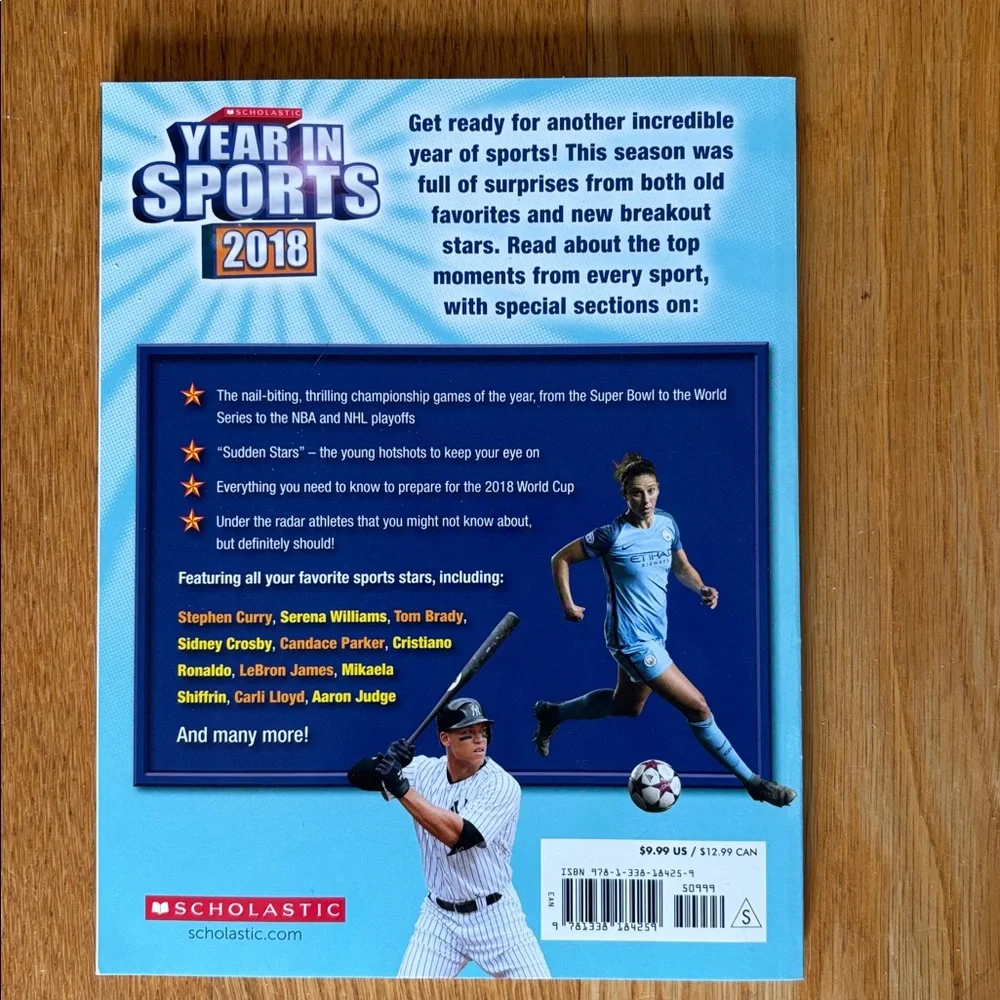 Scholastic Year in Sports 2018 Book, Like New - Picture 2 of 2